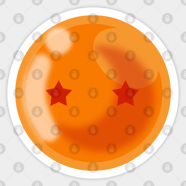 2 Star Ball Dragon Ball Pegatina Teepublic Mx