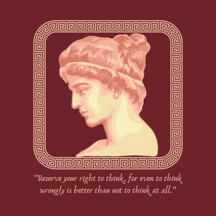 Hypatia of Alexandria Portrait and Quote T-Shirt