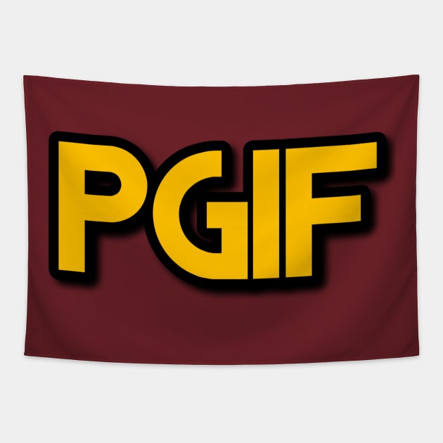 PGIF (PRAISE GOD IT'S FRIDAY) GOLD TEXT Tapestry by thecrossworshipcenter