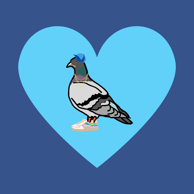 Dublin Birds - Pigeon Design - Pgeon Heart by Melty Shirts