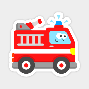 Kids Fire Engine Firefighter Truck Toddler Boy Girl Magnet