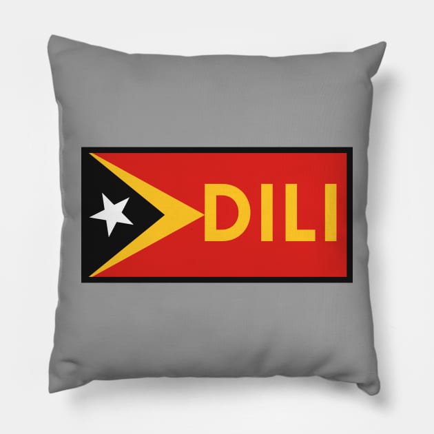 Dili City in East Timor Flag Pillow by aybe7elf