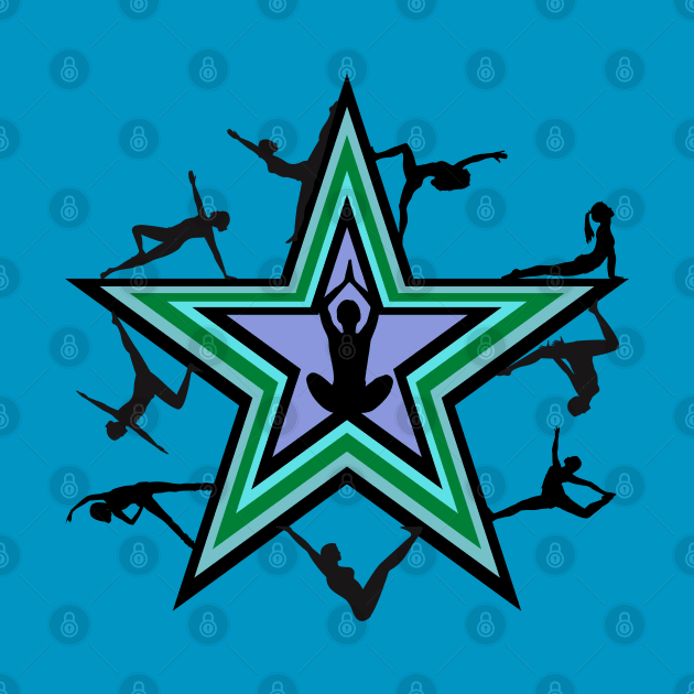 Exercise Figures on a Multicolored Star by EmoteYourself