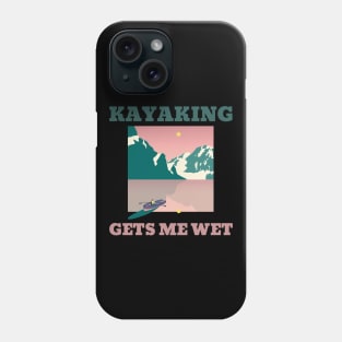 Kayaking Gets Me Wet Square Landscape Phone Case