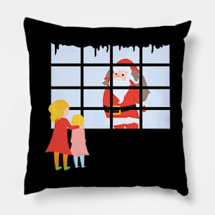 Santa Snow scene Pillow