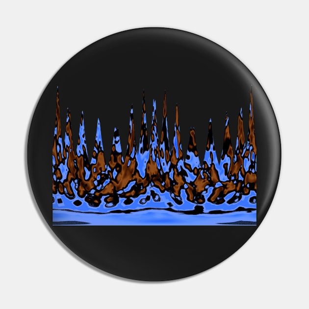 Burning Mountains Landscape Pattern Pin by SpieklyArt