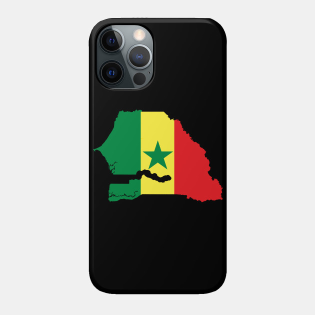 Senegal Flag Map - Senegal - Phone Case