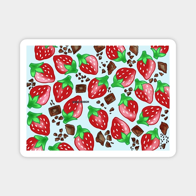Strawberry fruit Magnet by KDaisy.design