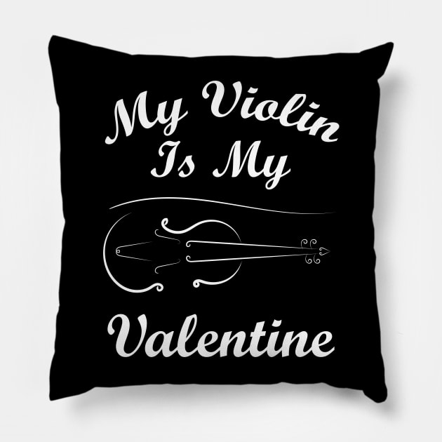 My Violin Is  My Valentine Pillow by ulunkz