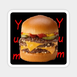 Yum Yum Hamburger Pattern Magnet