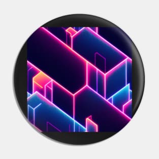 Cyberpunk pattern laser neon geometric colorfull lights futuristic electronic Pin