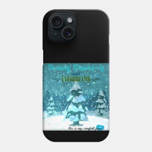 Snowy Dreams and Evergreens Phone Case