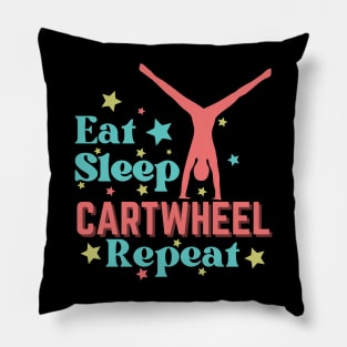 Eat Sleep Cartwheel Repeat Pillow