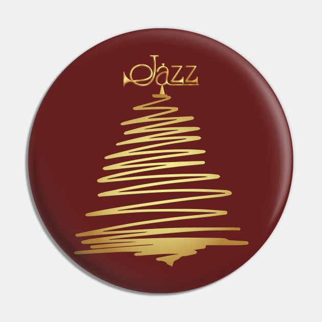 Jazz Christmas Tree Pin by Blended Designs