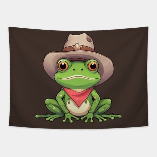 Cowboy Frog Tapestry