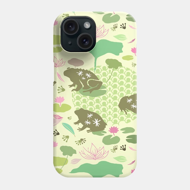 American Bullfrog Giant Amphibian Frog Species in Green Wildlife Phone Case by Mochabonk