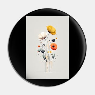 Minimalistic Floral Abstraction Pin