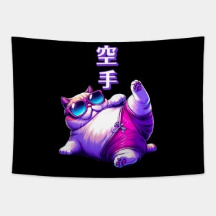 Lazy karate cat Tapestry