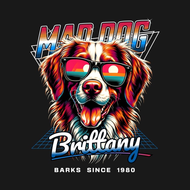 Mad Dog Brittany Dog by Miami Neon Designs