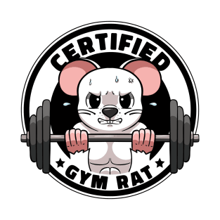 Certified Gym Rat Gym Workout Gym Humor WeightLifting Gym T-Shirt