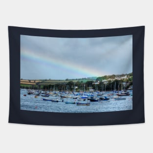 Rainbow Over Falmouth Harbour Tapestry