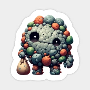 Cute Stone Golem Magnet