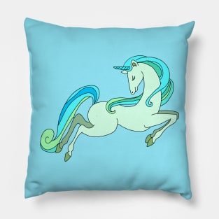 unicorn green Pillow