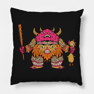 Bear Demon Chicken Hunter Totem Pillow