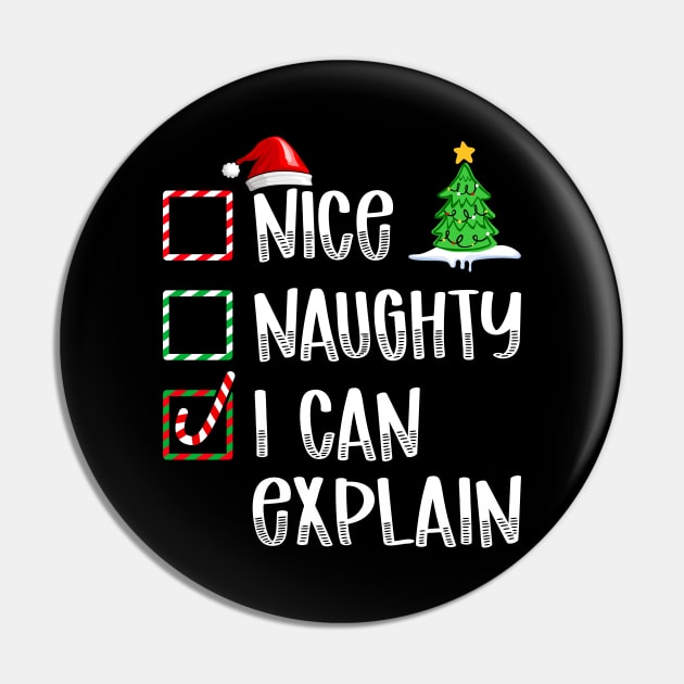 Nice Naughty I Can Explain Christmas List Pin by antrazdixonlda