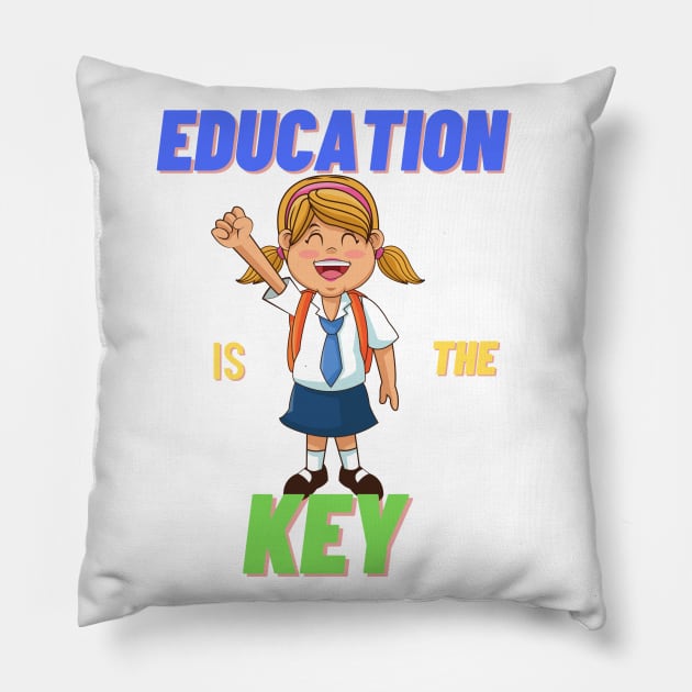 Education is the key Pillow by CazzyShop