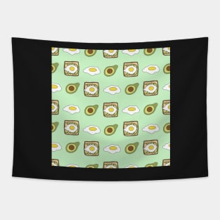 Avocado Toast Patterns Tapestry