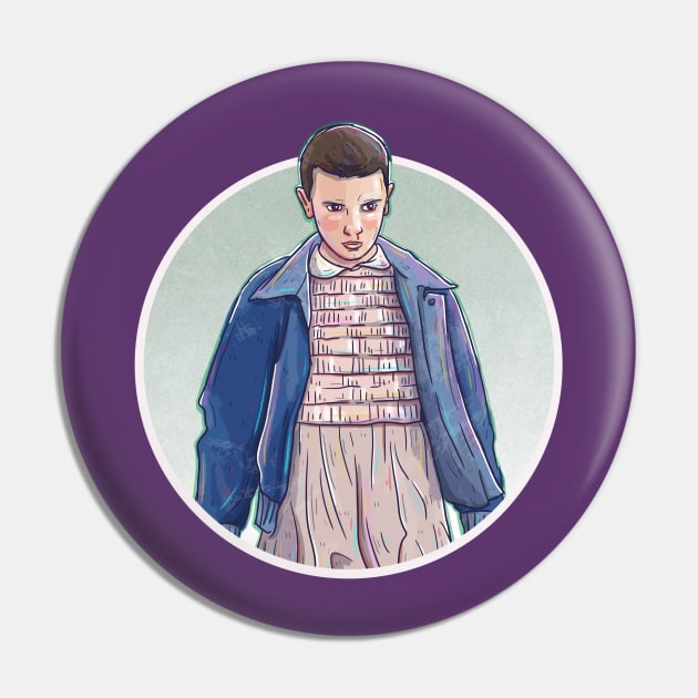 Eleven Stranger Things Pin by TaylorRoseMakesArt