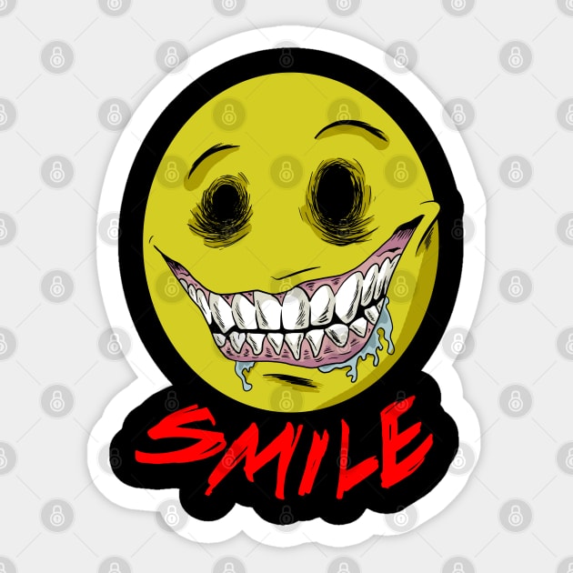 Creepy Smile Stickers for Sale