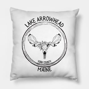 Lake Arrowhead Maine Moose Pillow