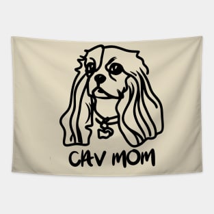 Cav Mom Line Art Tapestry