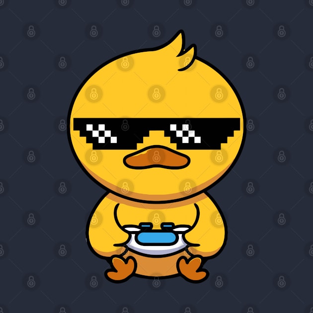 Cool Gaming Duck by Illustradise