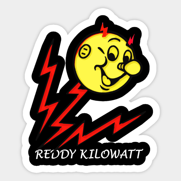 reddy killowatt - electricity - Electricity - Sticker