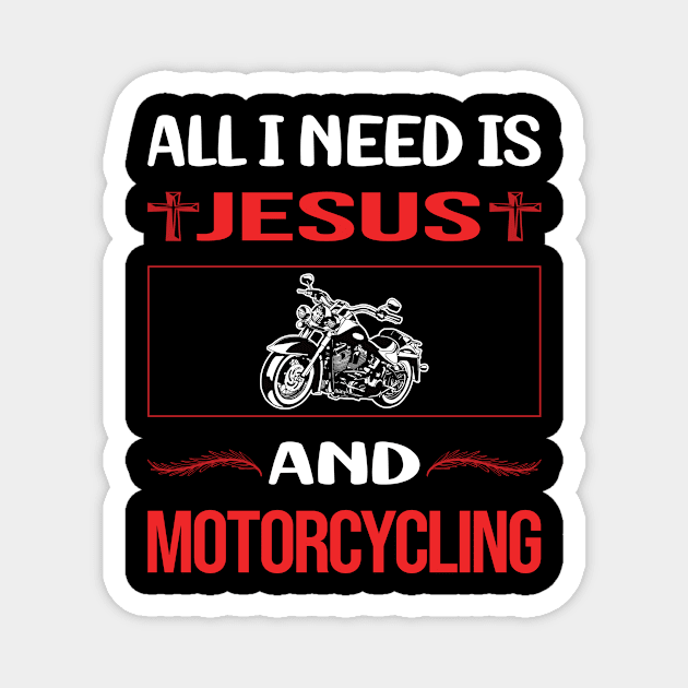 Funny Jesus Motorcycling Motorcycle Motorbike Motorbiker Biker Magnet by lainetexterbxe49