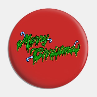 Melting Merry Christmas Candy Cane Pin