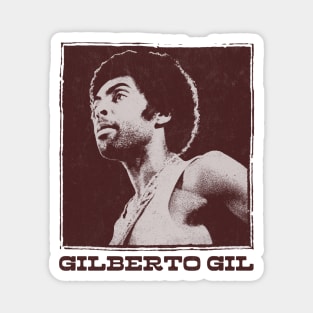 Gilberto Gil \ Retro Original Fan Art Design Magnet