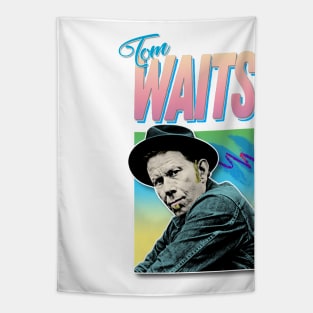 Tom Waits / Retro 90s Styled Aesthetic Design Tapestry