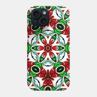 Red and Green Christmas Pattern Number 7 Phone Case