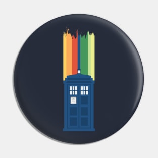 A New Doctor Is In The House - 13th Stripes Blue Police Box 1 Pin