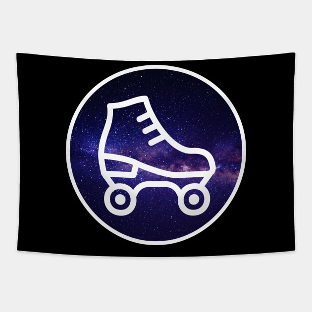 Skate Galaxy Roller Skate Icon Tapestry by Skate Galaxy