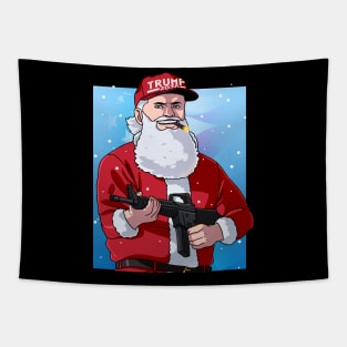 Santa Claus Patriotic Christmas Donald Trump Tapestry