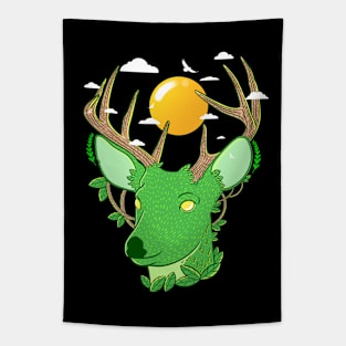 Floral Deer Tapestry