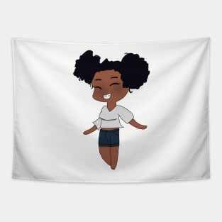 Black Girl with Natural Hair Tapestry