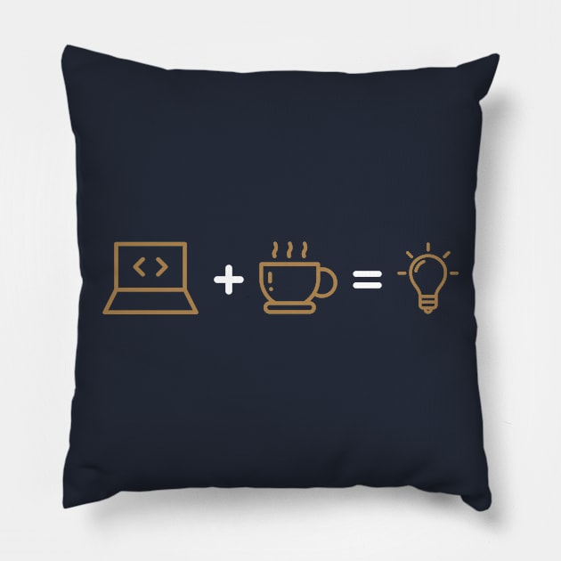 Code Coffee Creativity Pillow by VanTees