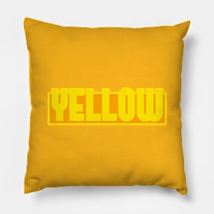 Yellow. Simple minimalistic "Yellow Color". Pillow