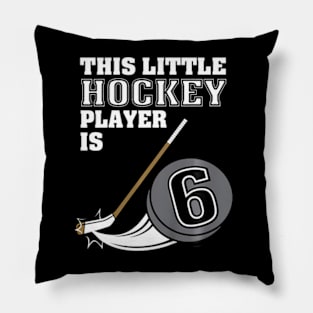 Kids 6Th Birthday Girls Hockey Stick Puck 6 Year Old Pillow